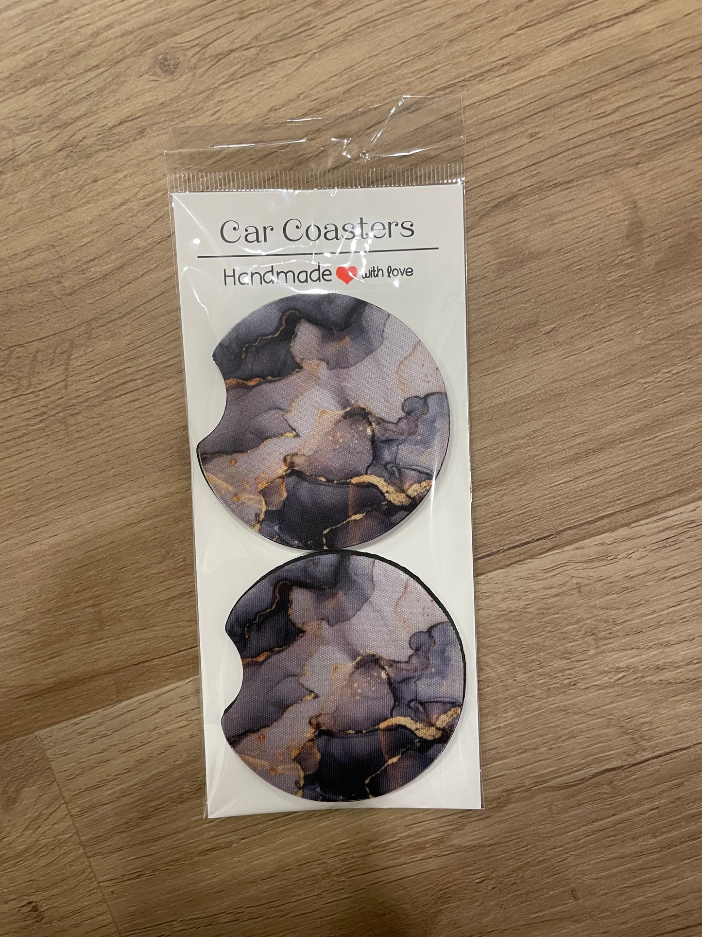 Purple marble car coaster