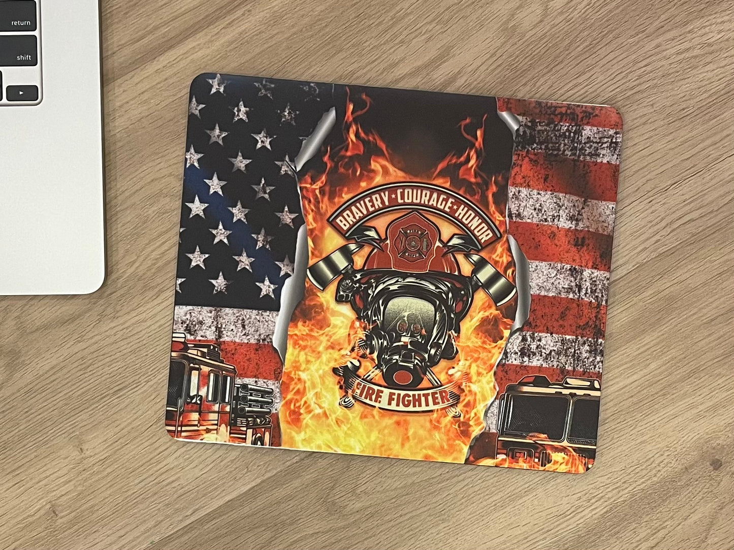 Firefighter mouse pad