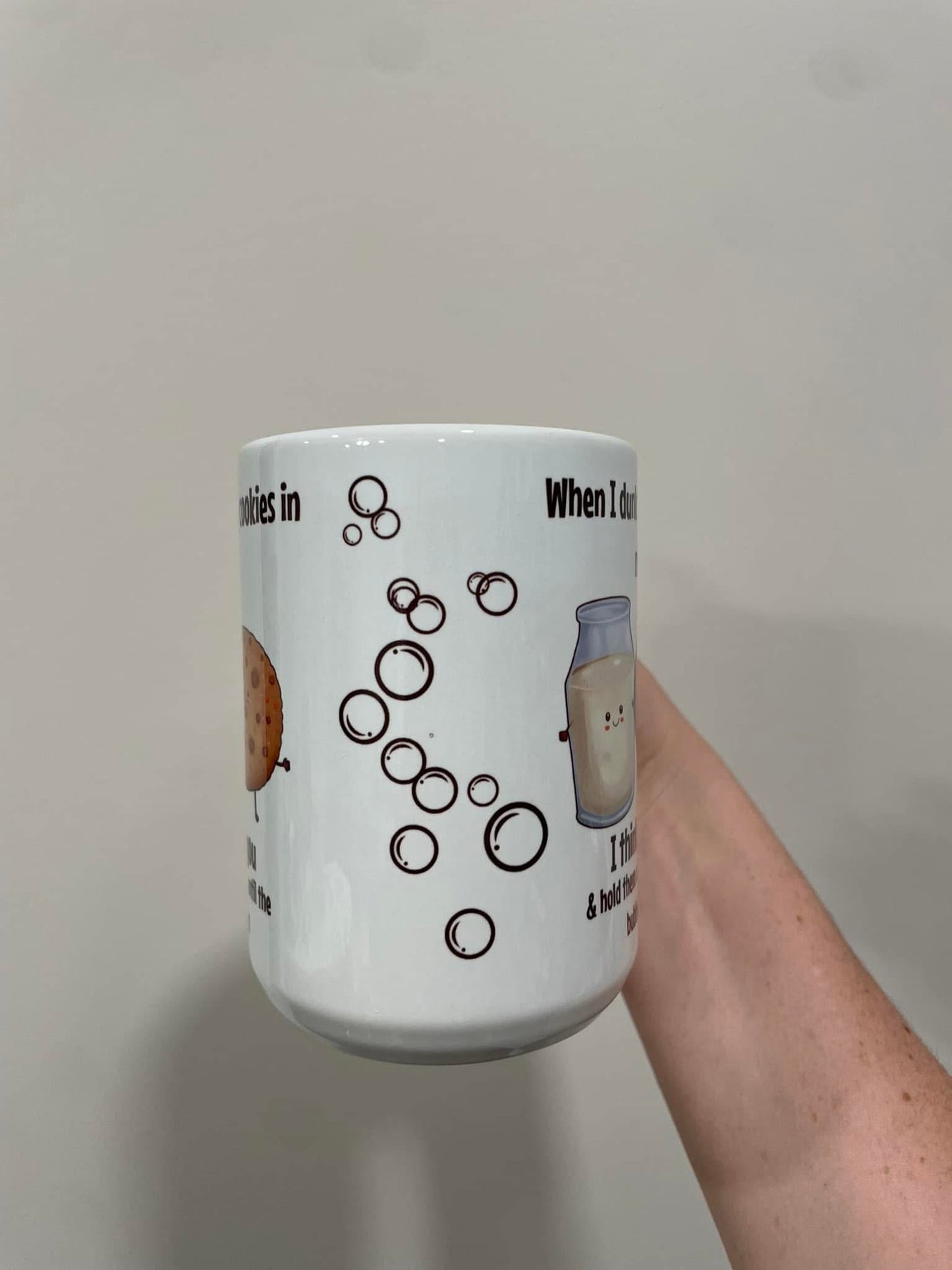 Cookies in milk mug