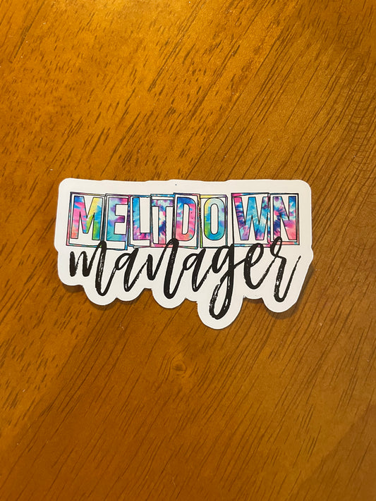 Meltdown manager sticker
