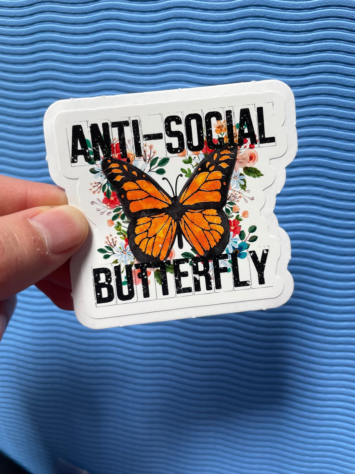 Anti-Social Butterfly sticker