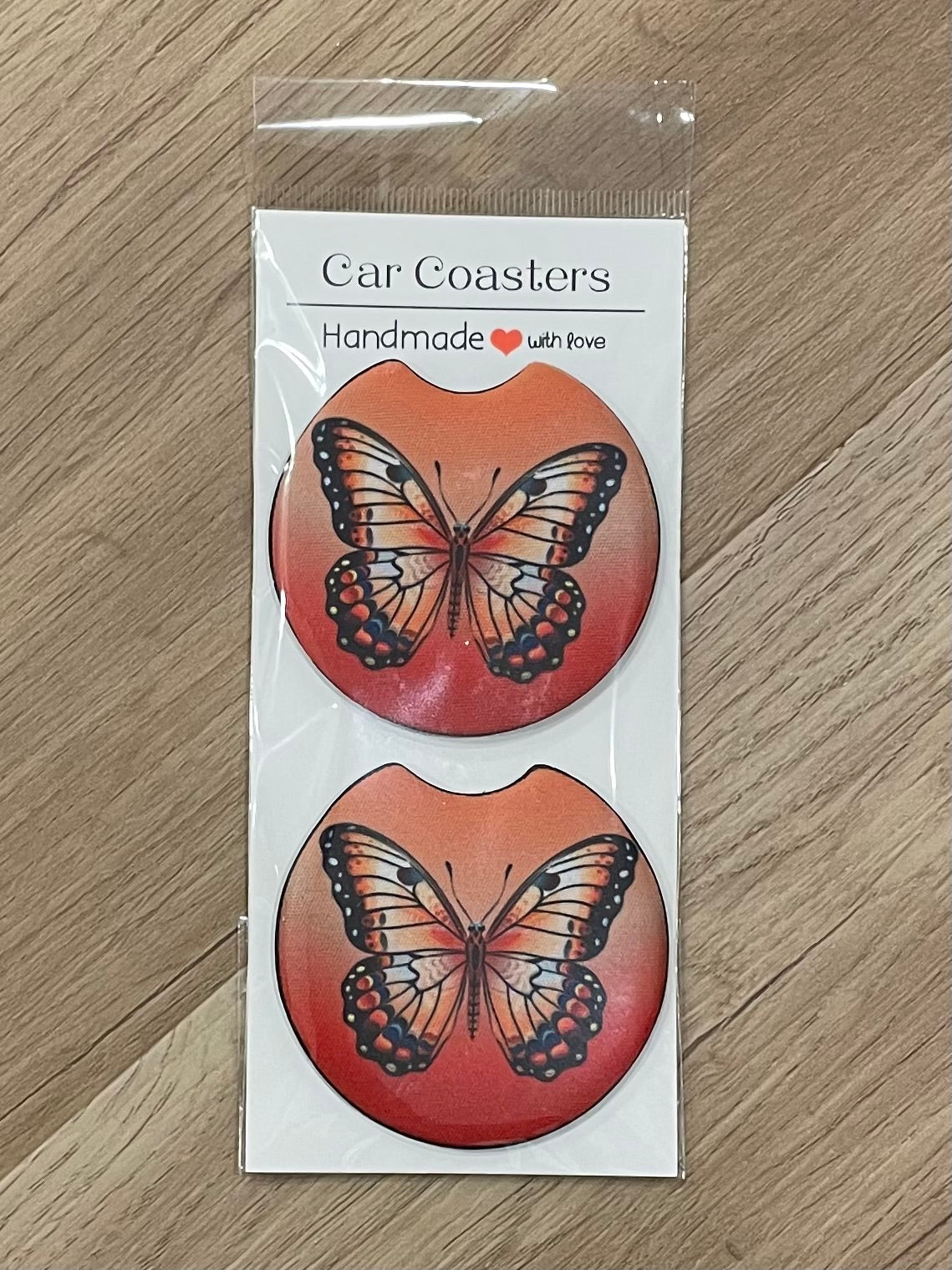 Bright butterfly car coaster