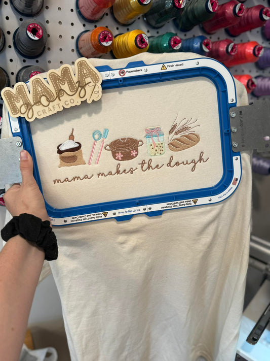 Mama makes the dough